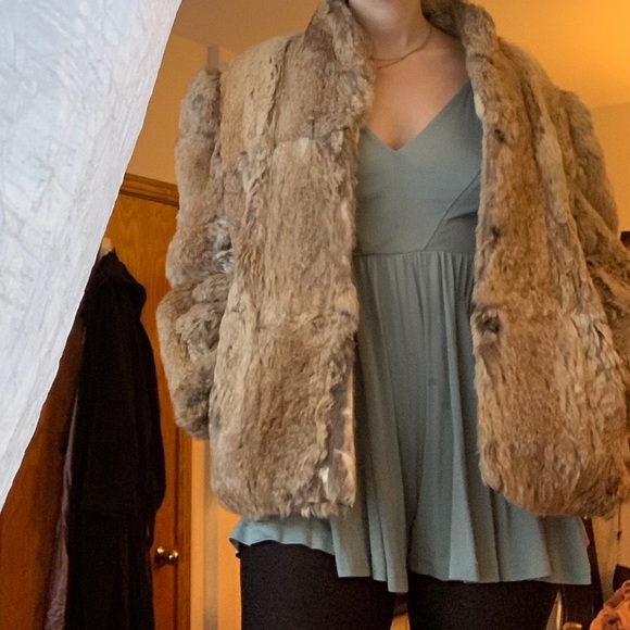 80s rabbit fur jacket - Picture 5 of 5